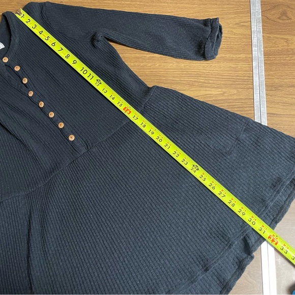 Free People Beach Blossom ribbed knit button front mini dress small - Picture 7 of 9